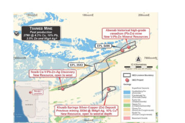 Australian miner extends exploration for critical metals in Otavi Mountain Land